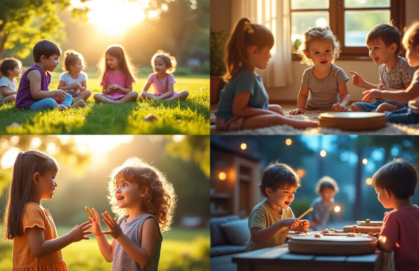 explorez comment l'activité musicale stimule le développement global des enfants de 3 à 5 ans : créativité, langage, motricité et éveil à la musique.