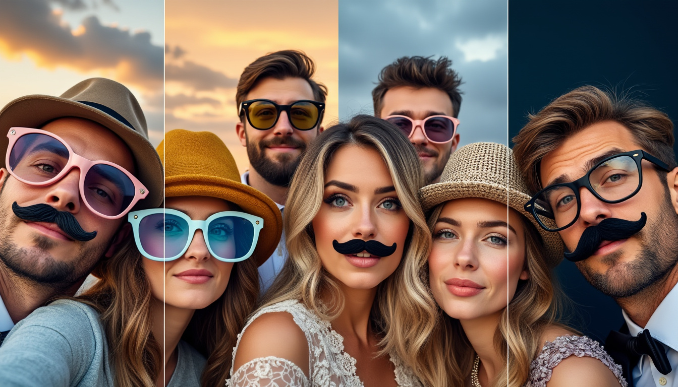 découvrez les meilleurs thèmes de photobooth avec accessoires rigolos pour un mariage amusant. idées originales, conseils et inspirations pour des photos inoubliables et une ambiance festive garantie lors de votre réception.