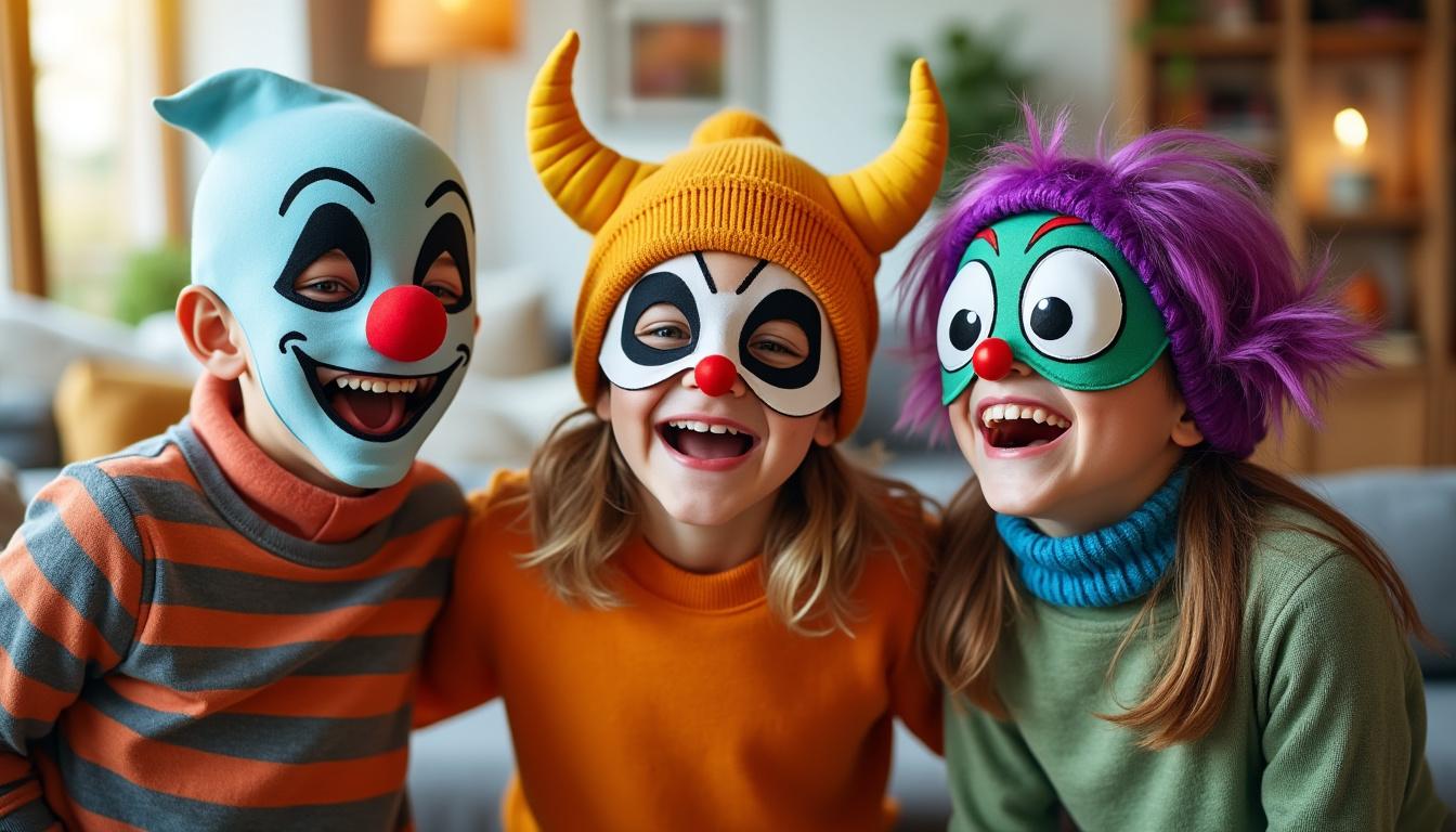 découvrez notre sélection des masques les plus rigolos pour enfants à porter à halloween ! idées originales et fun pour des déguisements inoubliables et des fous rires garantis.