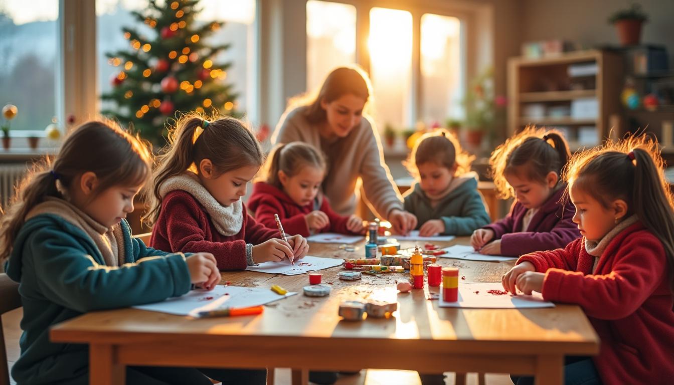 découvrez comment organiser un atelier de bricolage de noël adapté aux enfants de grande section de maternelle, avec des idées créatives et des conseils pratiques pour une activité ludique et festive.