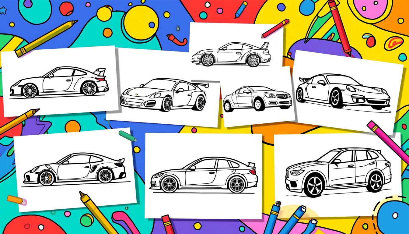 profitez d'un moment de détente en famille avec notre coloriage de voiture à imprimer en pdf, idéal pour partager plaisir et créativité ensemble.