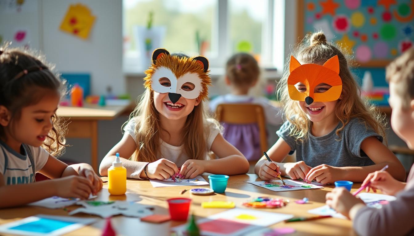 découvrez les bienfaits de la création de masques rigolos pour les enfants : développement de la créativité, stimulation de l'imagination et moments de joie en famille.