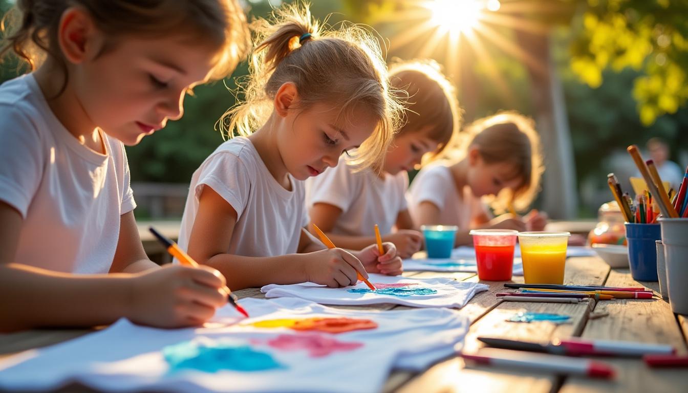 découvrez comment la customisation de t-shirts pour enfants permet d'exprimer leur créativité tout en s'amusant grâce à des activités ludiques et colorées.