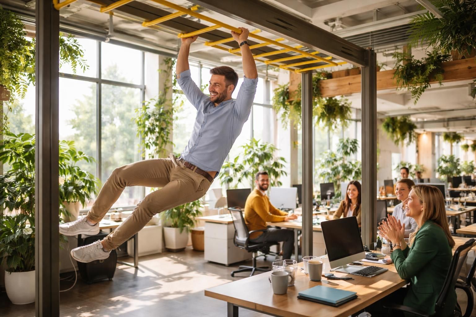 découvrez comment le monkey barring peut stimuler votre créativité au bureau et améliorer votre bien-être au travail grâce à une pratique ludique et dynamisante.
