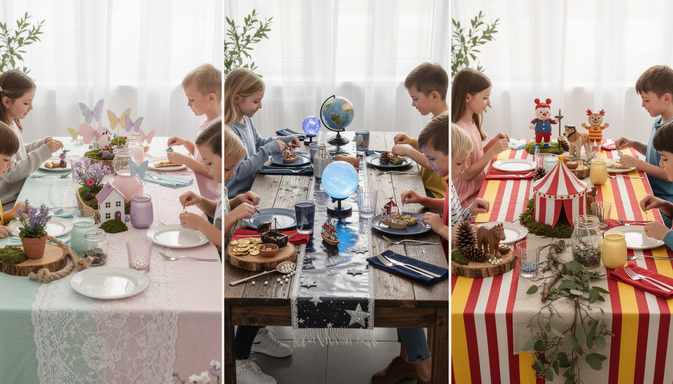 découvrez 5 thèmes originaux de déco de table enfantine pour créer des fêtes inoubliables et pleines de magie pour vos enfants.