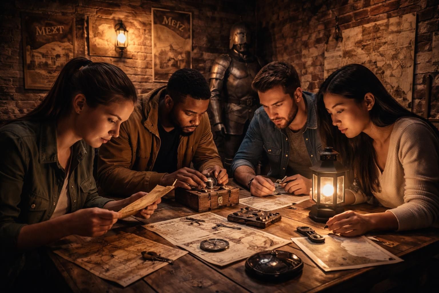 vivez une expérience unique à metz avec notre escape game rempli d'aventure et de suspense, idéal pour tous les âges et niveaux. testez votre logique et travaillez en équipe pour résoudre les énigmes passionnantes !