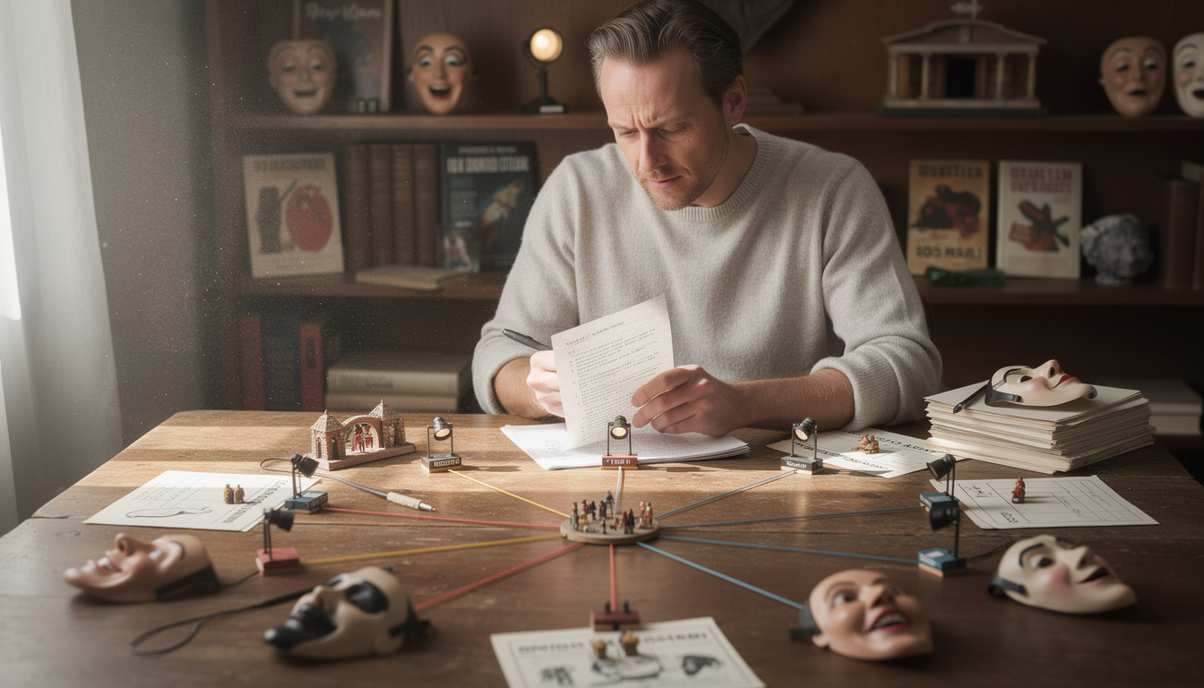 découvrez comment une carte mentale peut vous aider à mémoriser facilement les personnages et les intrigues du théâtre, pour une meilleure compréhension et révision.