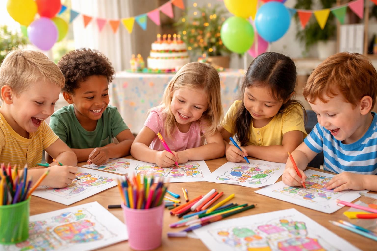 découvrez comment le coloriage d'anniversaire stimule la créativité, améliore la motricité fine et favorise le développement émotionnel des enfants.