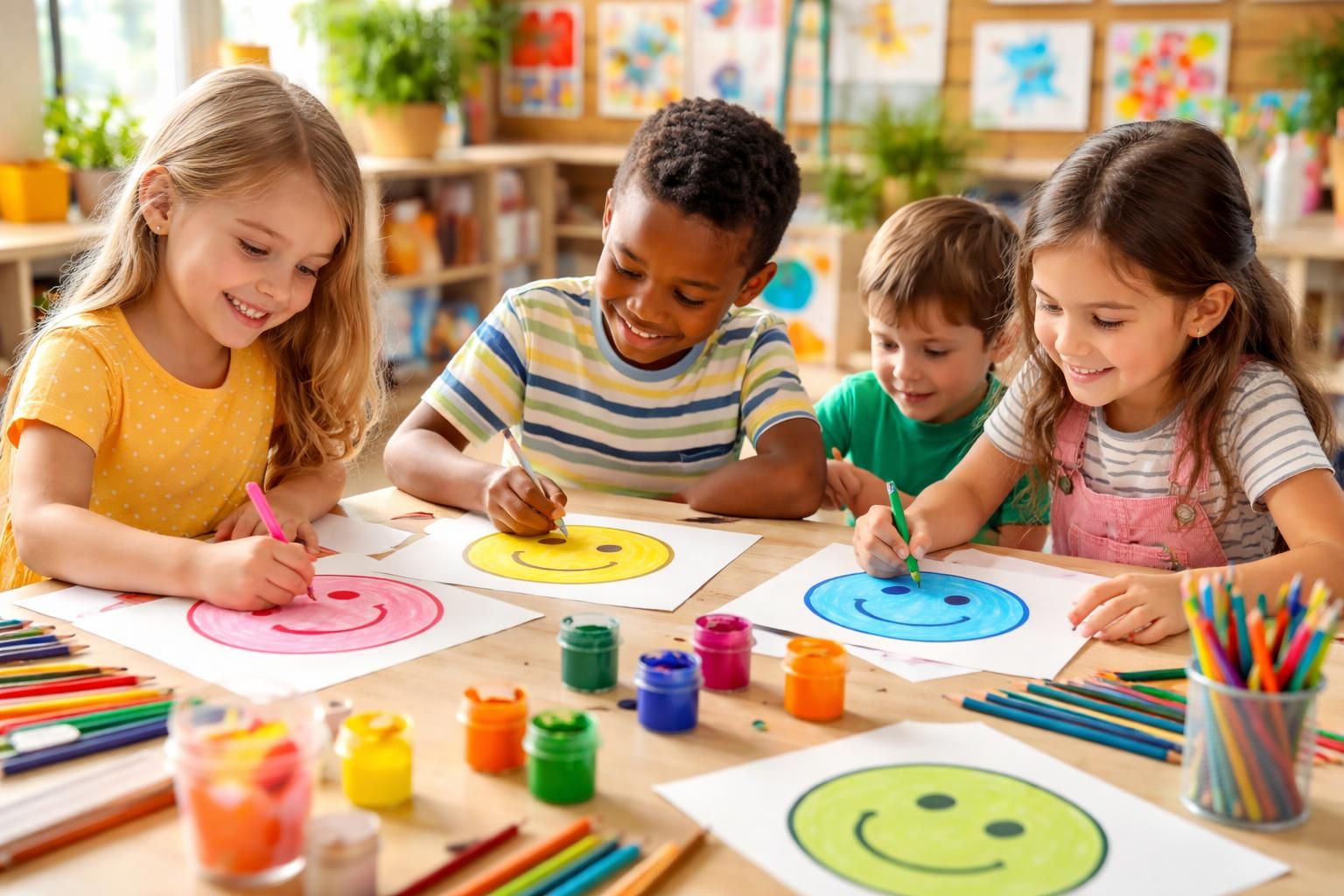 découvrez comment les smileys à colorier peuvent stimuler la créativité des enfants en rendant l'apprentissage ludique et expressif.
