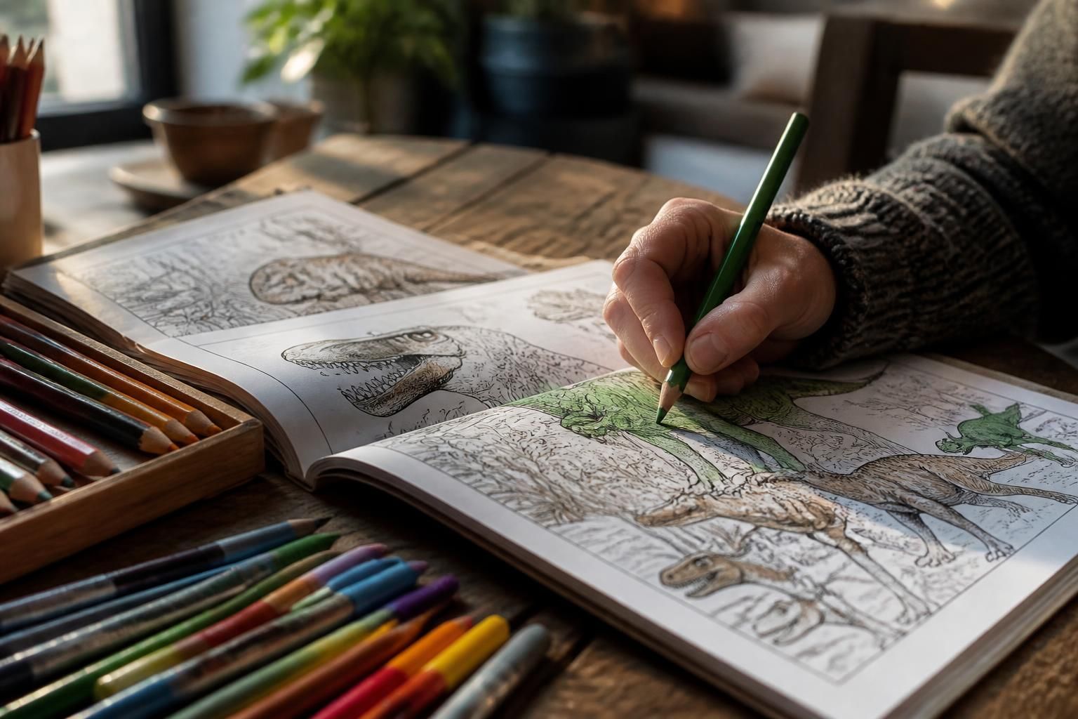 Les bienfaits du Jurassic Park : coloriage de dinosaure pour la détente et le bien-être