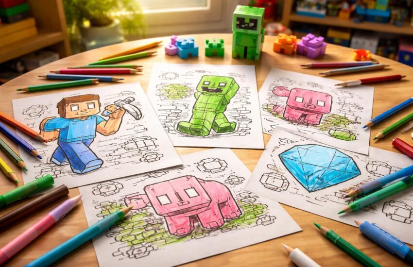 découvrez une sélection de coloriages minecraft à imprimer, une activité ludique et créative idéale pour divertir et stimuler l'imagination des enfants.