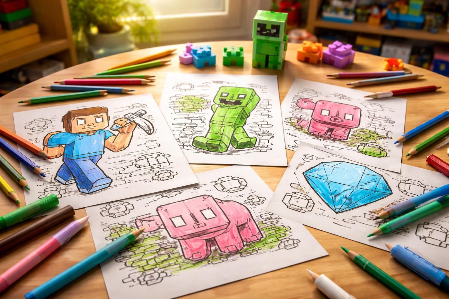 Les coloriages de Minecraft à imprimer : une activité créative pour enfants